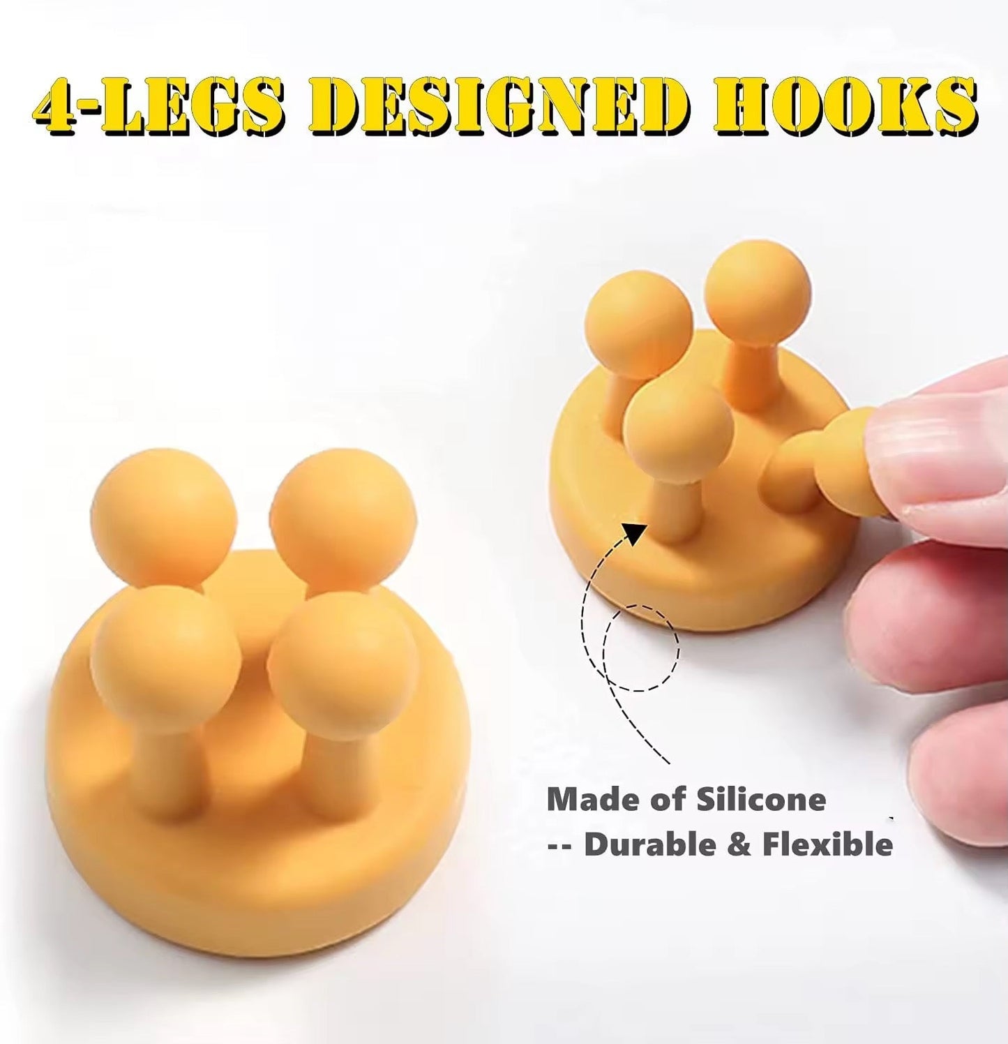 Multipupose WaterProof Self-Adhesive Silicone Wall Hooks (For home, kitchen, office, and bathroom)