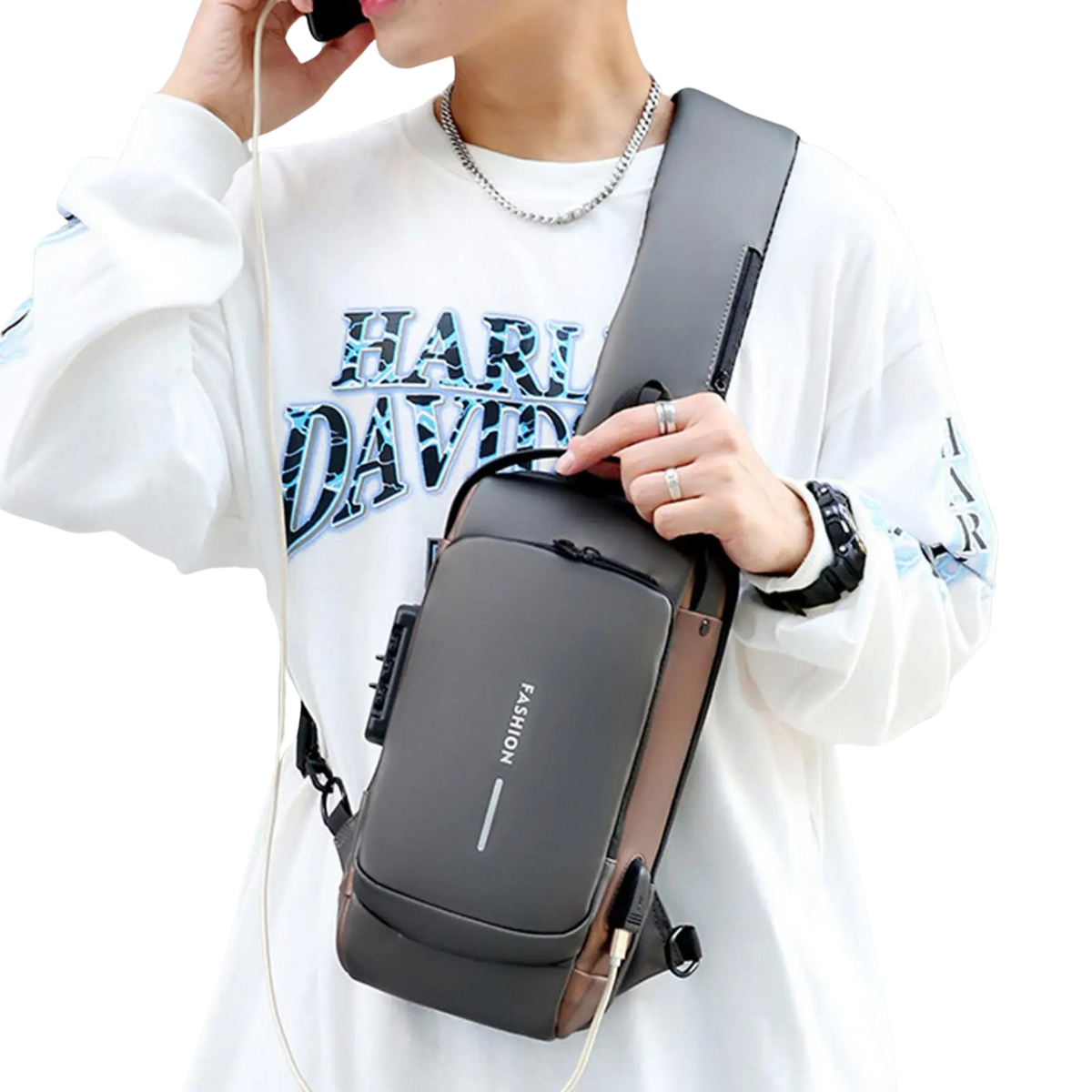 Anti-theft USB Charging Crossbody Bag