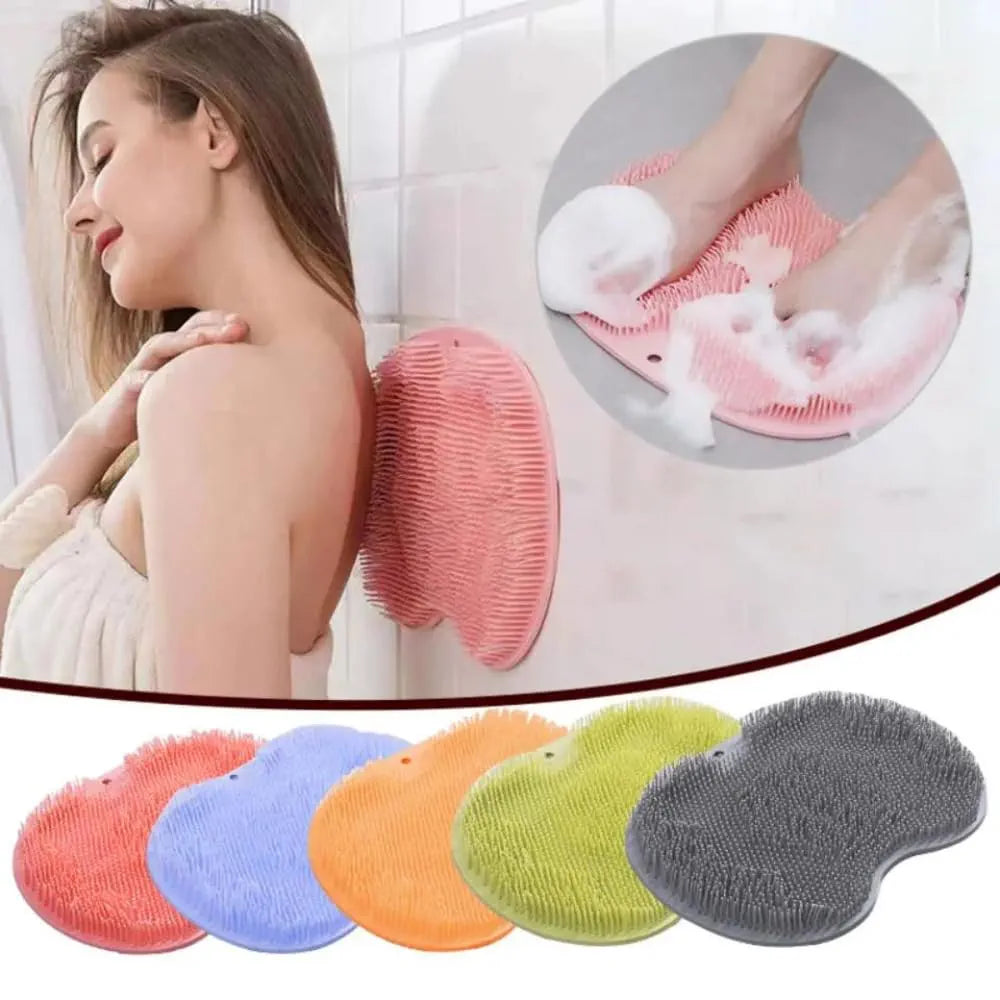 Shower Massage Scrubber, Non-Slip Bath Mat for Bathroom, Back Massage Brush