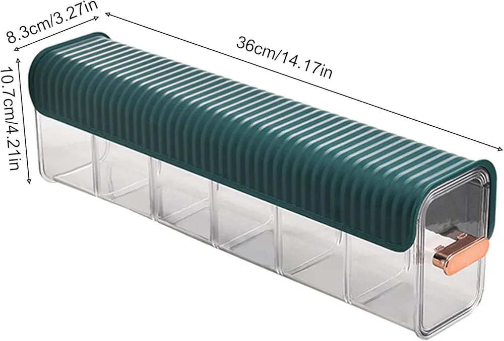 Wall Mounted Multifunctional Socks and Undergarments Organizer with Six grid Cells(Comes with Free Self Adhesive Wall Hook)