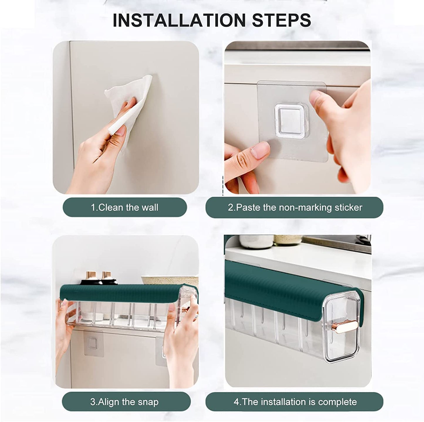 Wall Mounted Multifunctional Socks and Undergarments Organizer with Six grid Cells(Comes with Free Self Adhesive Wall Hook)