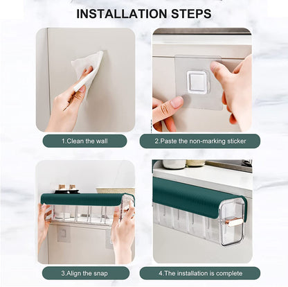 Wall Mounted Multifunctional Socks and Undergarments Organizer with Six grid Cells(Comes with Free Self Adhesive Wall Hook)