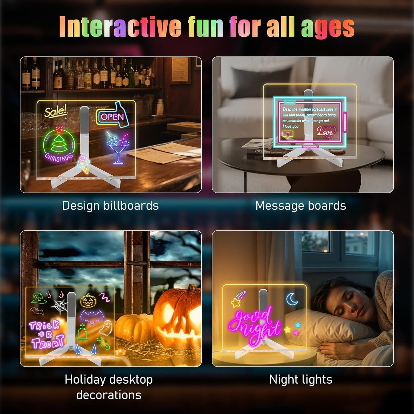 Acrylic LED Writing Board Projector for Kids