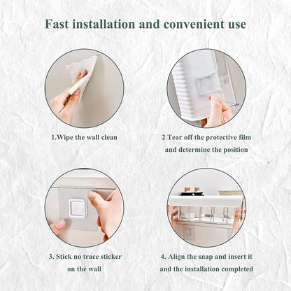 Wall Mounted Multifunctional Socks and Undergarments Organizer with Six grid Cells(Comes with Free Self Adhesive Wall Hook)