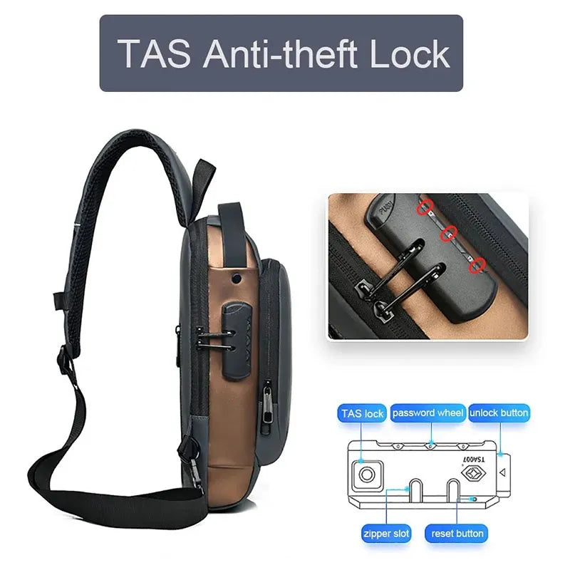 Anti-theft USB Charging Crossbody Bag
