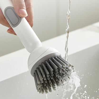 360° Rotating Adjustable Dish Washing Cleaning Brush with Liquid Dispenser