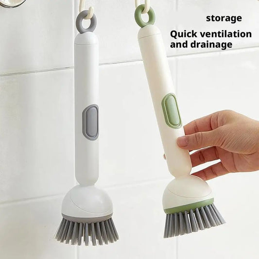 360° Rotating Adjustable Dish Washing Cleaning Brush with Liquid Dispenser