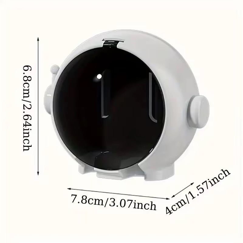 Astronaut Wall Mounted Tooth Brush Holder (Comes With Free Self Adhesive Wall Hook)