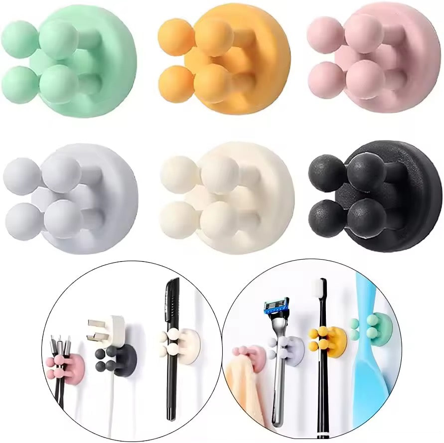 Multipupose WaterProof Self-Adhesive Silicone Wall Hooks (For home, kitchen, office, and bathroom)