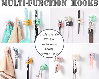 Multipupose WaterProof Self-Adhesive Silicone Wall Hooks (For home, kitchen, office, and bathroom)