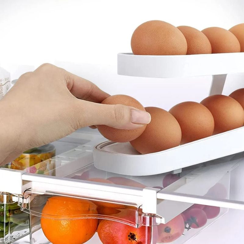 Egg Rolling Tray, Organizer Egg Dispenser